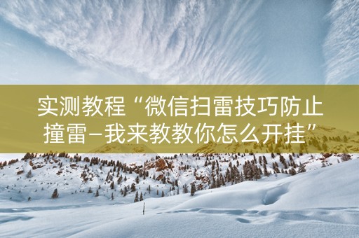 实测教程“微信扫雷技巧防止撞雷—我来教教你怎么开挂”（详细透视教程）-哔哩哔哩