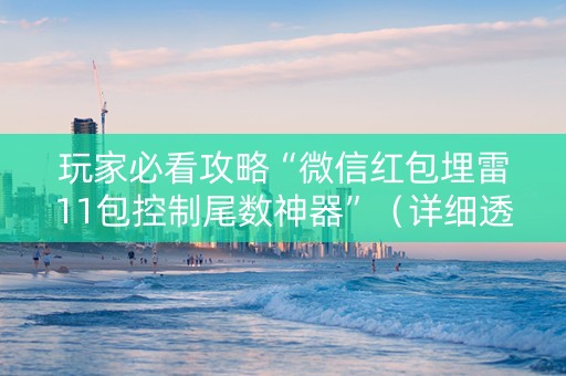 玩家必看攻略“微信红包埋雷11包控制尾数神器”（详细透视教程）-哔哩哔哩