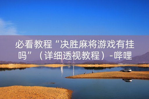 必看教程“决胜麻将游戏有挂吗”（详细透视教程）-哔哩哔哩