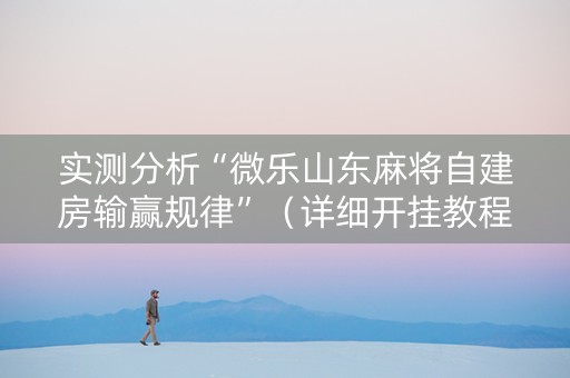 实测分析“微乐山东麻将自建房输赢规律”（详细开挂教程）-哔哩哔哩
