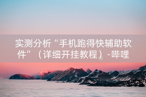 实测分析“手机跑得快辅助软件”（详细开挂教程）-哔哩哔哩