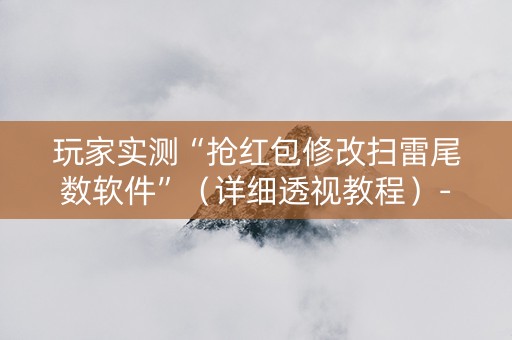玩家实测“抢红包修改扫雷尾数软件”（详细透视教程）-哔哩哔哩