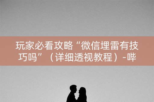 玩家必看攻略“微信埋雷有技巧吗”（详细透视教程）-哔哩哔哩