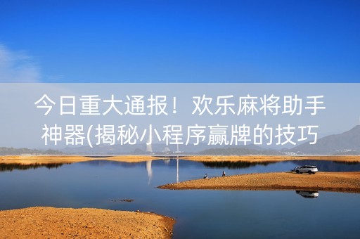 今日重大通报！欢乐麻将助手神器(揭秘小程序赢牌的技巧)