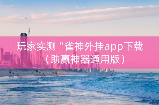 玩家实测“雀神外挂app下载（助赢神器通用版）