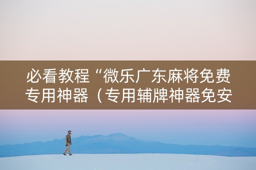 必看教程“微乐广东麻将免费专用神器（专用辅牌神器免安装）