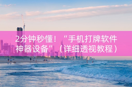 2分钟秒懂！“手机打牌软件神器设备”（详细透视教程）-哔哩哔哩