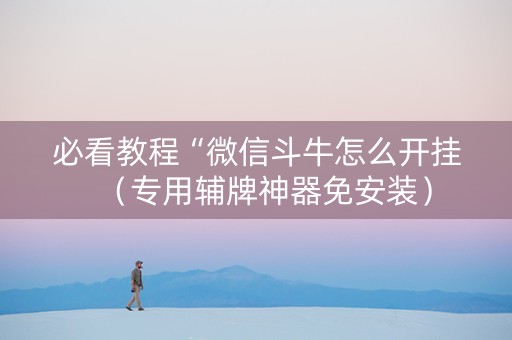 必看教程“微信斗牛怎么开挂（专用辅牌神器免安装）