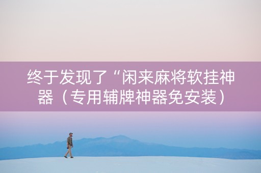 终于发现了“闲来麻将软挂神器（专用辅牌神器免安装）