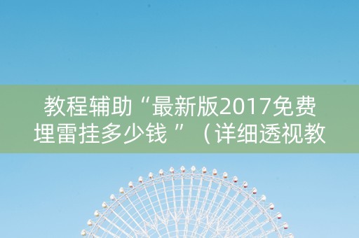 教程辅助“最新版2017免费埋雷挂多少钱 ”（详细透视教程）-哔哩哔哩