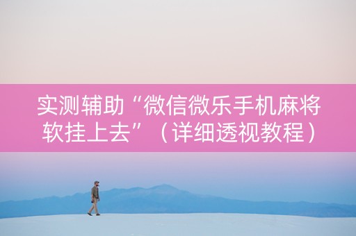实测辅助“微信微乐手机麻将软挂上去”（详细透视教程）-哔哩哔哩