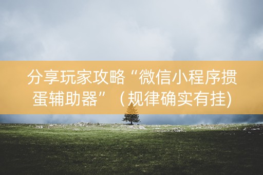 分享玩家攻略“微信小程序掼蛋辅助器”（规律确实有挂)