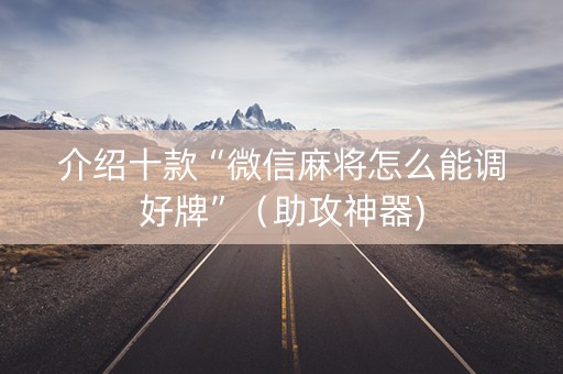 介绍十款“微信麻将怎么能调好牌”（助攻神器)
