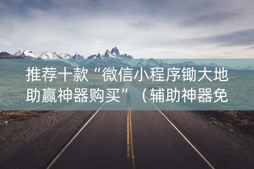 推荐十款“微信小程序锄大地助赢神器购买”（辅助神器免费)