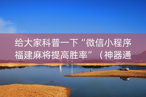 给大家科普一下“微信小程序福建麻将提高胜率”（神器通用版)