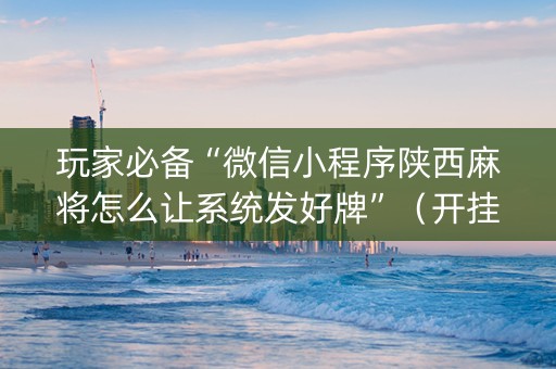 玩家必备“微信小程序陕西麻将怎么让系统发好牌”（开挂辅助脚本)