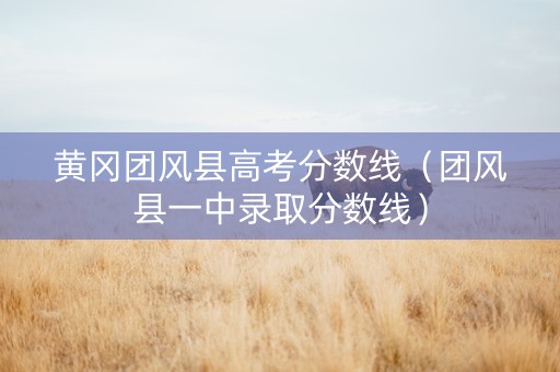 黄冈团风县高考分数线（团风县一中录取分数线）