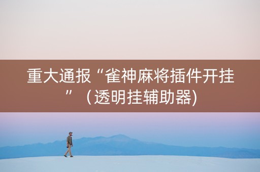 重大通报“雀神麻将插件开挂”（透明挂辅助器)