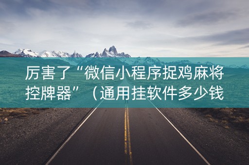 厉害了“微信小程序捉鸡麻将控牌器”（通用挂软件多少钱)