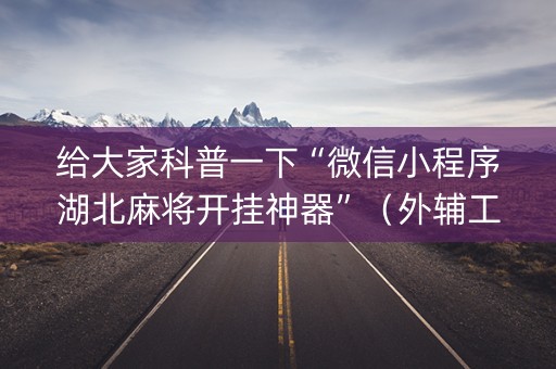 给大家科普一下“微信小程序湖北麻将开挂神器”（外辅工具)