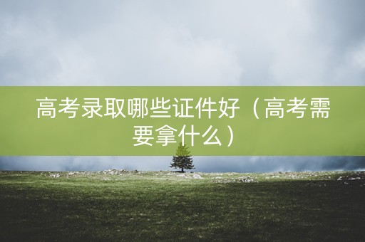 高考录取哪些证件好（高考需要拿什么）