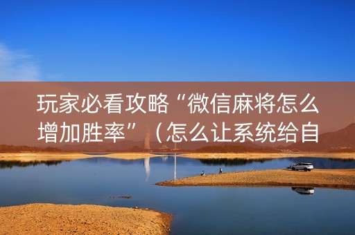 玩家必看攻略“微信麻将怎么增加胜率”（怎么让系统给自己好牌)