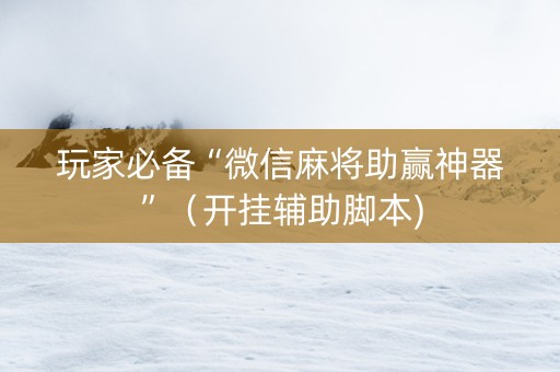 玩家必备“微信麻将助赢神器”（开挂辅助脚本)
