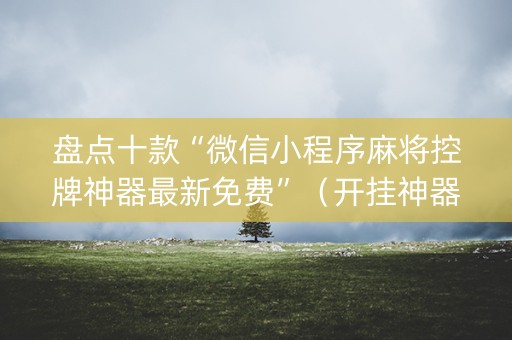 盘点十款“微信小程序麻将控牌神器最新免费”（开挂神器下载)
