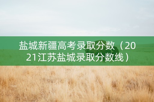 盐城新疆高考录取分数（2021江苏盐城录取分数线）