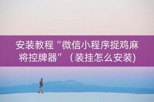 安装教程“微信小程序捉鸡麻将控牌器”（装挂怎么安装)