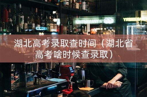 湖北高考录取查时间（湖北省高考啥时候查录取）
