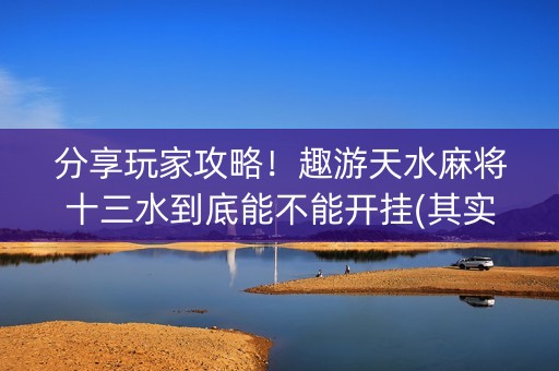 分享玩家攻略！趣游天水麻将十三水到底能不能开挂(其实是有挂确实有挂)