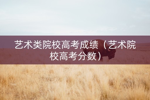 艺术类院校高考成绩（艺术院校高考分数）