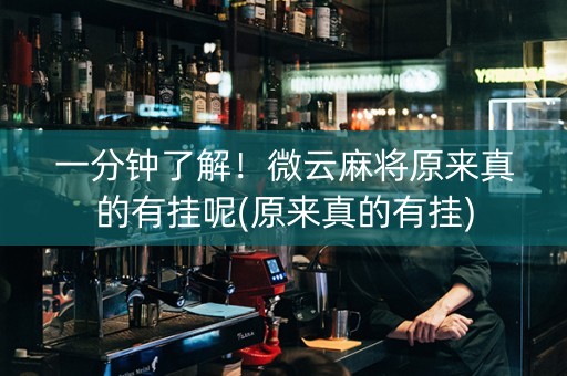 一分钟了解！微云麻将原来真的有挂呢(原来真的有挂)
