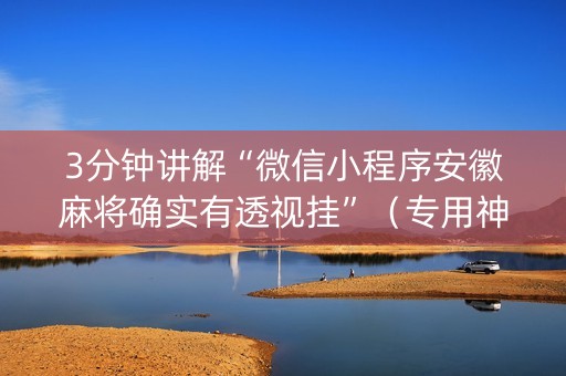 3分钟讲解“微信小程序安徽麻将确实有透视挂”（专用神器)