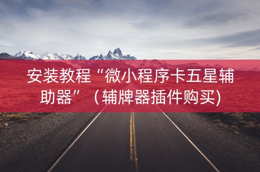 安装教程“微小程序卡五星辅助器”（辅牌器插件购买)