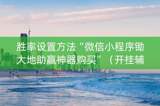 胜率设置方法“微信小程序锄大地助赢神器购买”（开挂辅助器插件)