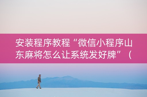 安装程序教程“微信小程序山东麻将怎么让系统发好牌”（通用挂软件多少钱)