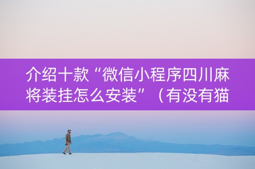 介绍十款“微信小程序四川麻将装挂怎么安装”（有没有猫腻)