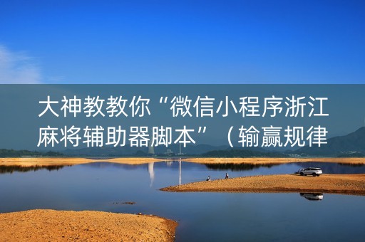 大神教教你“微信小程序浙江麻将辅助器脚本”（输赢规律)