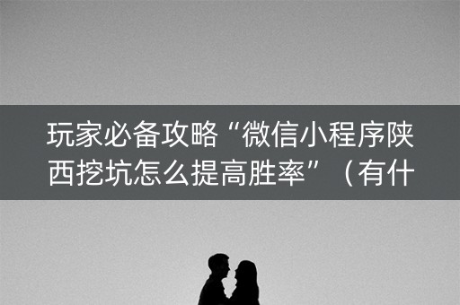 玩家必备攻略“微信小程序陕西挖坑怎么提高胜率”（有什么诀窍)