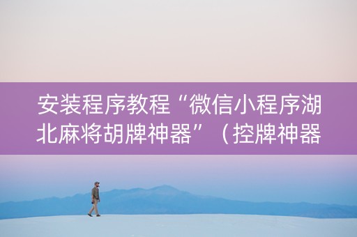 安装程序教程“微信小程序湖北麻将胡牌神器”（控牌神器)