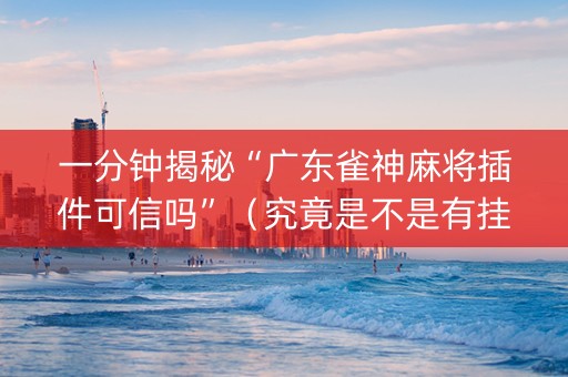 一分钟揭秘“广东雀神麻将插件可信吗”（究竟是不是有挂)