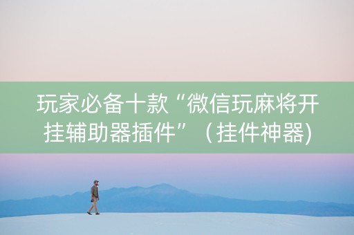 玩家必备十款“微信玩麻将开挂辅助器插件”（挂件神器)