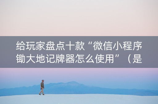 给玩家盘点十款“微信小程序锄大地记牌器怎么使用”（是否能开挂)