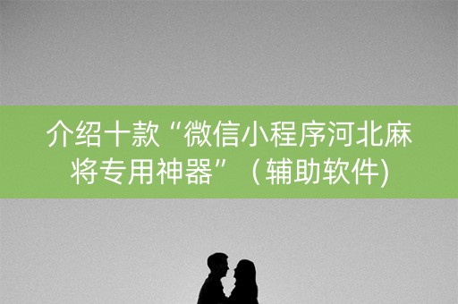 介绍十款“微信小程序河北麻将专用神器”（辅助软件)