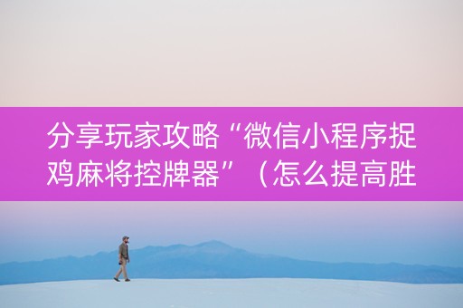 分享玩家攻略“微信小程序捉鸡麻将控牌器”（怎么提高胜率)