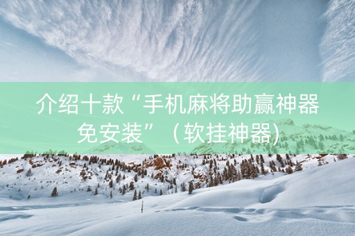 介绍十款“手机麻将助赢神器免安装”（软挂神器)