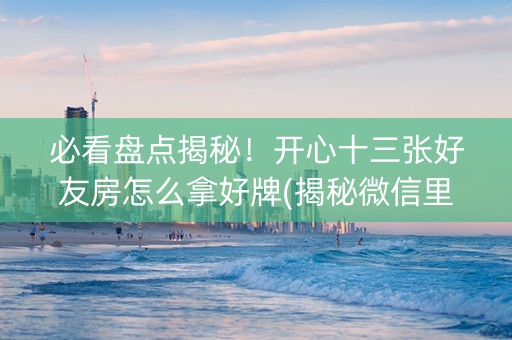 必看盘点揭秘！开心十三张好友房怎么拿好牌(揭秘微信里助赢软件)