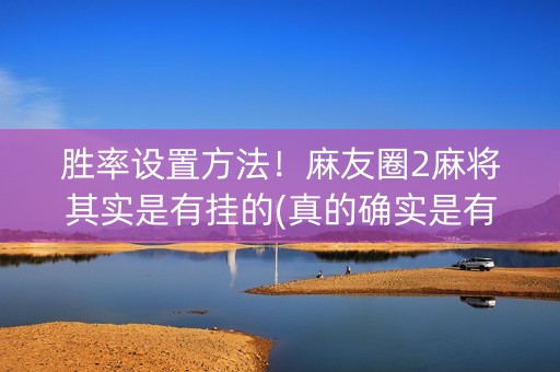 胜率设置方法！麻友圈2麻将其实是有挂的(真的确实是有挂)
